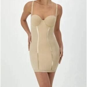 Maidenform Ultra-Firm Convertible Underwire Shaper Shapewear Slip Nude 38D NWT